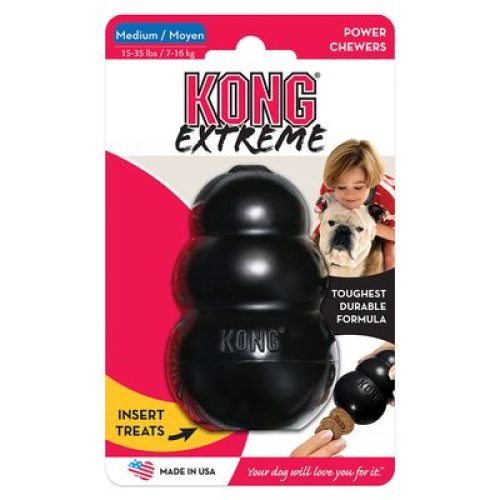 Durable natural rubber dog toy in medium size, designed for fetch, and stuffing with treats