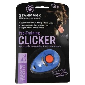 Starmark Pro-Training Dog Training Clicker in retail packaging – positive reinforcement training tool trusted by The Dog Man® and professional trainers worldwide